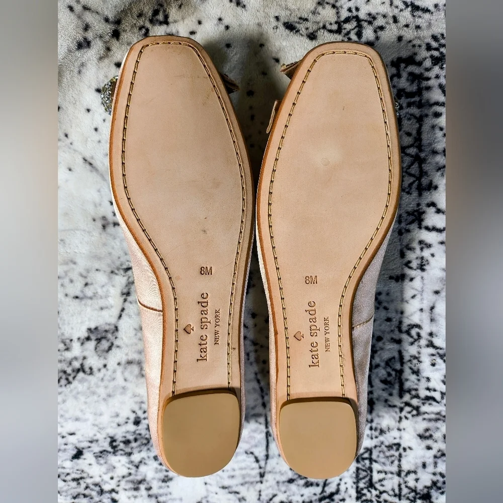 Kate Spade Freya Gold Roasted Peanut Ballet Flats - US 8 defaced